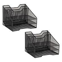 Mind Reader Mesh 5-tray Desk Organizer