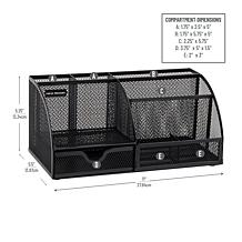 Mind Reader Mesh Office Supplies Desktop Organizer