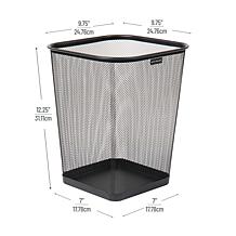 Mind Reader Mesh Trash Can Waste Paper Basket Square Set of 2