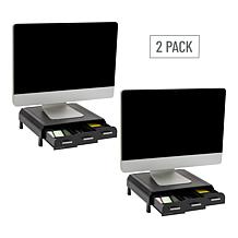 Mind Reader PC Laptop IMAC Monitor Stand and Desk Organizer 2-pack