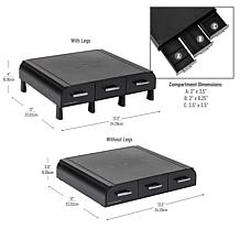 Mind Reader PC Laptop IMAC Monitor Stand and Desk Organizer 2-pack