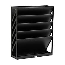 Mind Reader Plastic 5 Tier Wall Mount Vertical File Storage