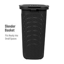 Mind Reader Plastic 60L Laundry Hamper Lid Set of 3 Ivory