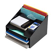 Mind Reader Plastic Desktop Organizer Vertical File Holder Pink