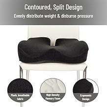 Mind Reader Portable Office Chair Cushion Ergonomic Orthopedic Black