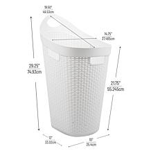 Mind Reader Rolling Laundry Basket with Cutout Handle