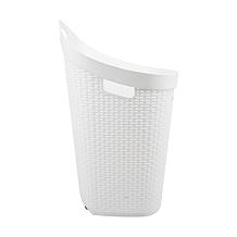 Mind Reader Rolling Laundry Basket with Cutout Handle