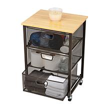 Mind Reader Rolling Storage Cart with 3 Drawers
