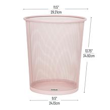 Mind Reader Round Metal Garbage Waste Basket