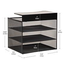 Mind Reader Slide On Under Desk File Organizer Metal Black