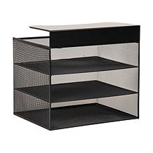 Mind Reader Slide On Under Desk File Organizer Metal Black