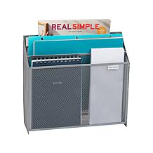 Mind Reader Wall Mount Vertical File Storage Desktop Organizer