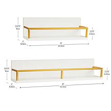 Mind Reader Wall Mounted Floating Shelves Organizers Set of 2