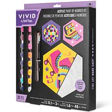 Mini Paint by Number Hexagon Shape Retro 70s 3-Pack