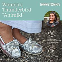 Minnetonka Thunderbird Hand-Beaded Suede Moccasin