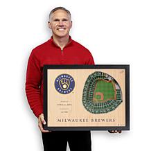 MLB Milwaukee Brewers StadiumViews 3-D Wall Art - Miller Park 