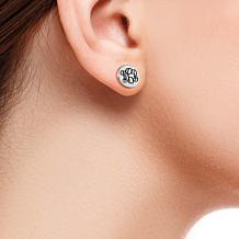Monogram Disc Earrings