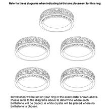 Mother's Fancy Filigree Family Birthstone Ring