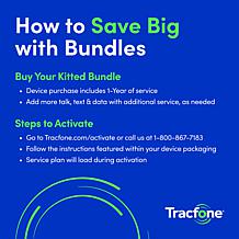 Moto G PowerG Tracfone Bundle with 1 Year Plan Talk/Text/Data