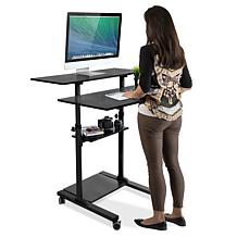 Mount-It! Height Adjustable Rolling Stand Up Desk