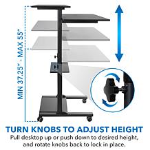 Mount-It! Height Adjustable Rolling Stand Up Desk