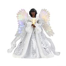 Mr. Christmas 12" Fiber Optic Angel Tree Topper - White