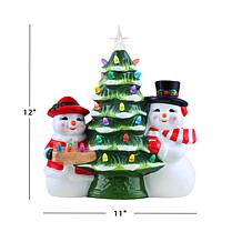 Mr. Christmas 12" Mr. & Mrs. Snowman Nostalgic Tree