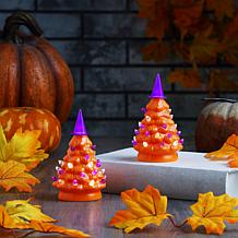 Mr. Christmas 5.5" Halloween Trees - Orange