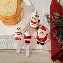 Mr. Christmas Salt & Pepper Shakers with Spreaders Set