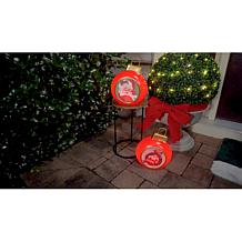 Mr. Christmas Set of 2 12" LED Blow Mold Ornaments