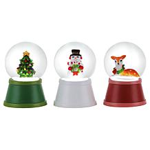 Mr. Christmas Set of 3 Nostalgic LED Snow Globes