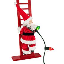 Mr. Christmas Super Climbing Musical White Santa with LED Lights