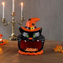 Mr. Halloween 11" Motion Activated Ceramic Jack-O-Lantern Candy Bowl