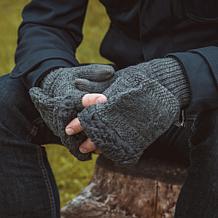 MUK LUKS Men's Faux Fur Flip Mittens