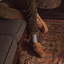 MUK LUKS Men's Paul Printed Berber Suede Moccasin
