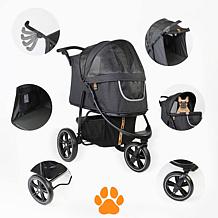 My Duque Pet 3-Wheel Stroller with Canopy and Storage