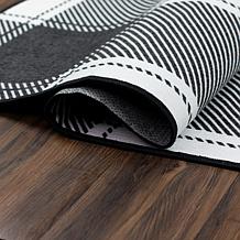 My Magic Carpet Buffalo Plaid Washable Rug 2.5'x7'