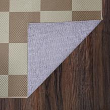 My Magic Carpet Jute Jaya 5' x 7' Checkered Natural Washable Rug