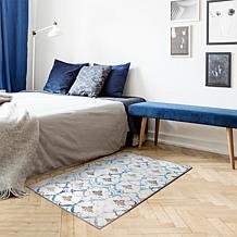 My Magic Carpet Leilani Damask Washable Area Rug 3'x5'