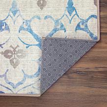 My Magic Carpet Leilani Damask Washable Area Rug 5'x7'