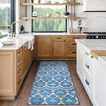 My Magic Carpet Leilani Damask Washable Runner Rug 2.5'x7'