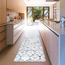 My Magic Carpet Leilani Damask Washable Runner Rug 2.5'x7'