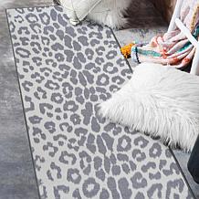 My Magic Carpet Miya Leopard Washable Runner Rug 2.5'x7'