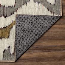 My Magic Carpet Ochre Ikat Washable Area Rug 5'x7'