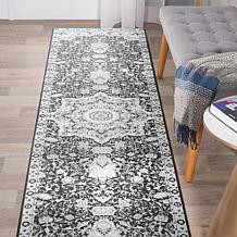 My Magic Carpet Parviz Grey Washable Runner Rug 2.5'x10'