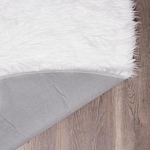 My Magic Carpet Shag White Washable Round Area Rug 6'