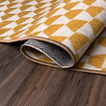 My Magic Carpet Yanis Yellow/Gold Washable Area Rug 5'x7''