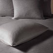 N Natori Hanae Cotton Blend 3-piece King Duvet Cover Set - Grey