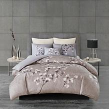 N Natori Sakura Blossom 3-piece Cotton Sateen King Comforter Set