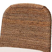 Nadim Rustic Acacia Wood & Seagrass Counter Stool